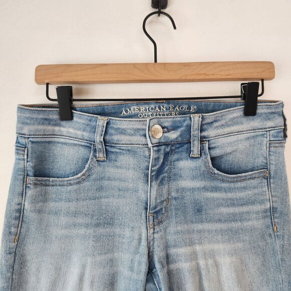 American Eagle Jegging Super Super Stretch Skinny Jeans Light Wash Women's 4 - Picture 3 of 9